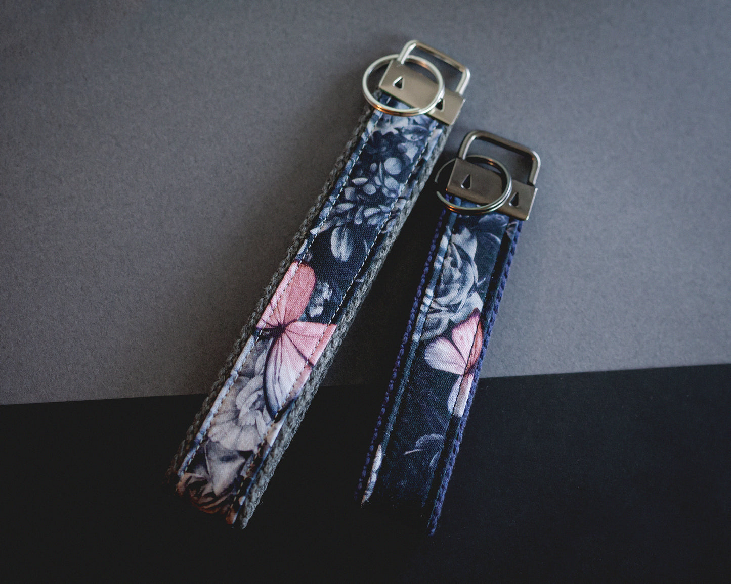Dark Floral Handmade Keychains