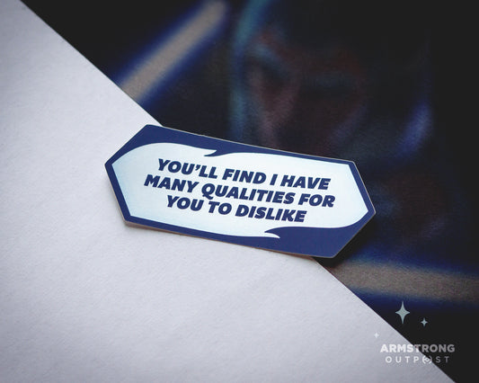 Qualities to Dislike ✧ Soft-Touch Metallic Sticker