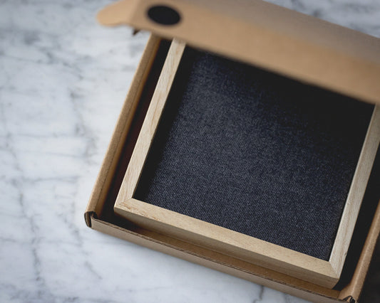 Small Lightweight Pin Displays in Charcoal