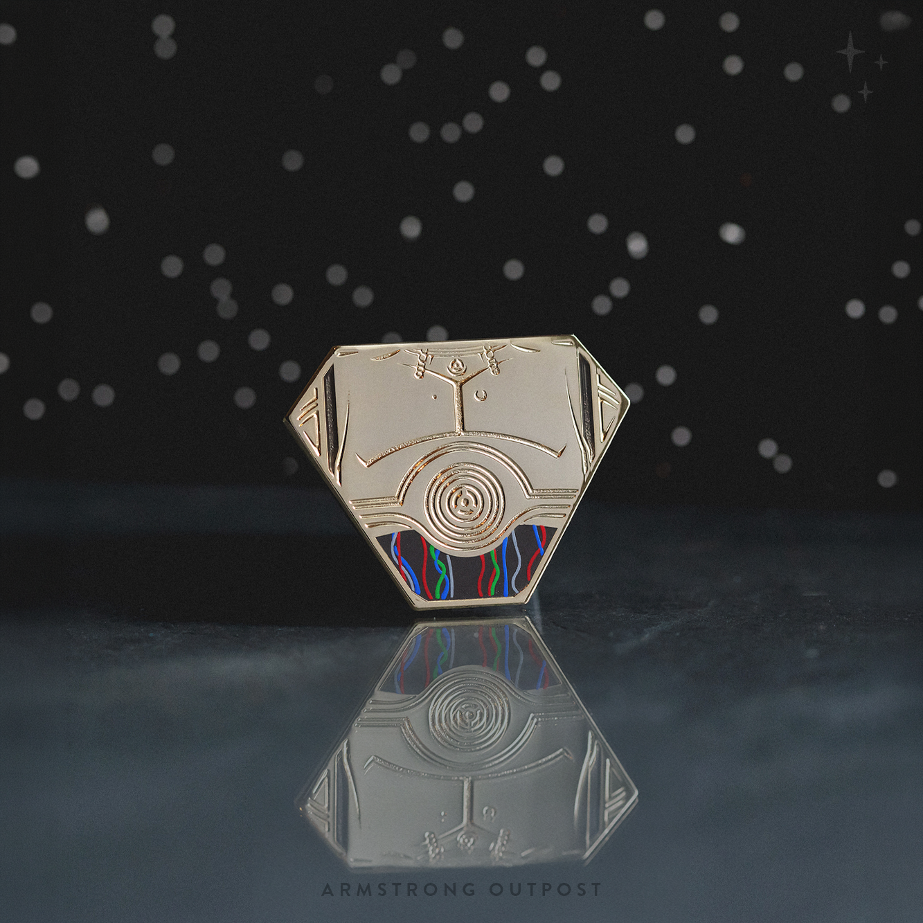 Gold Droid ✧ Shield Series Pin