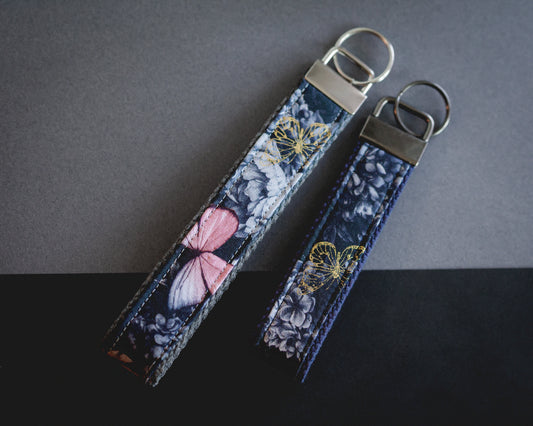 Dark Floral Handmade Keychains