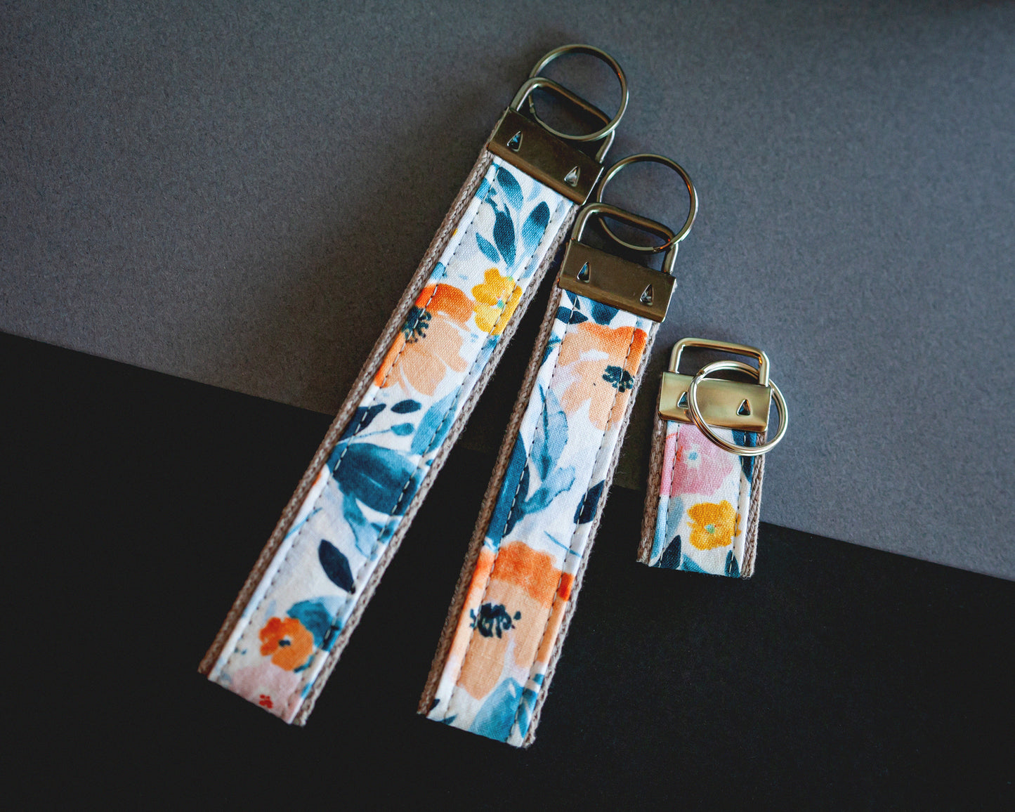 Watercolor Floral Loop Keychains