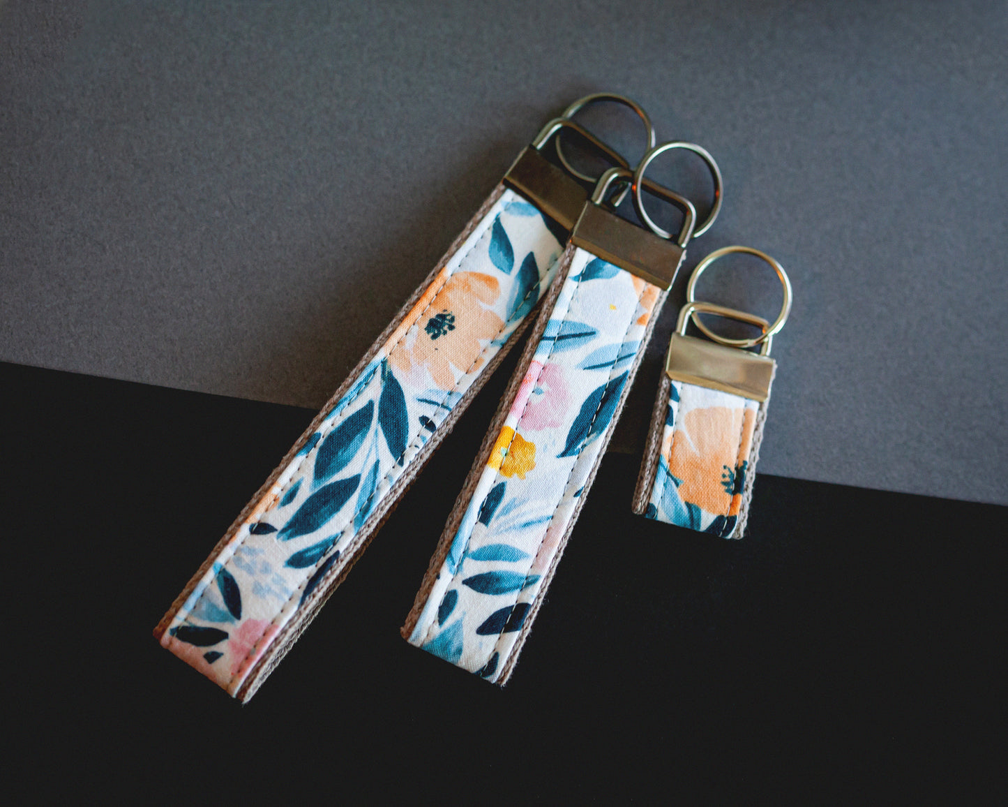 Watercolor Floral Loop Keychains